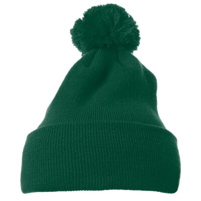 Cuffed Knit Beanie with Pom Pom Thumbnail