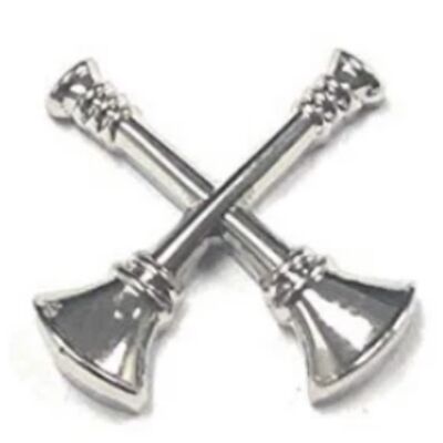 Blackinton Two Bugles Captain Hat Pin/Cap Insignia Thumbnail
