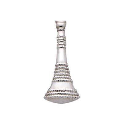 Blackinton Lieutenant Hat Badge with single Vertical Horn Thumbnail